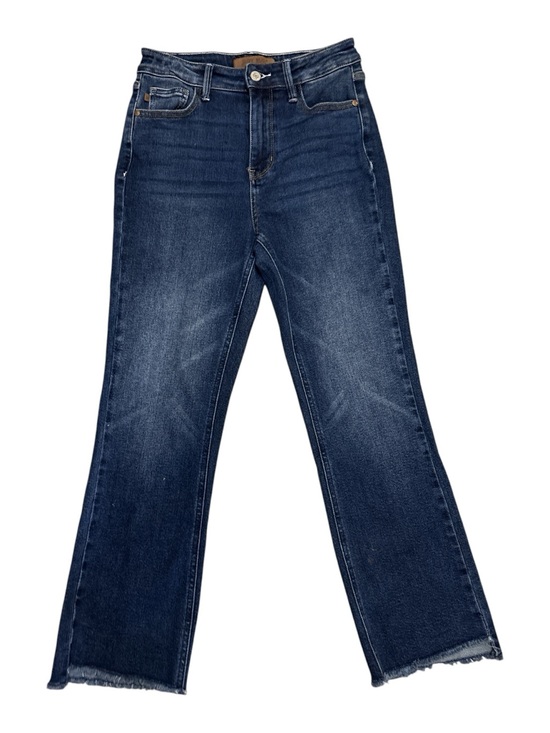 Judy Blue Denim - Judy Blue High-Rise Kick Flare Crop Dark Wash Jeans 3/27